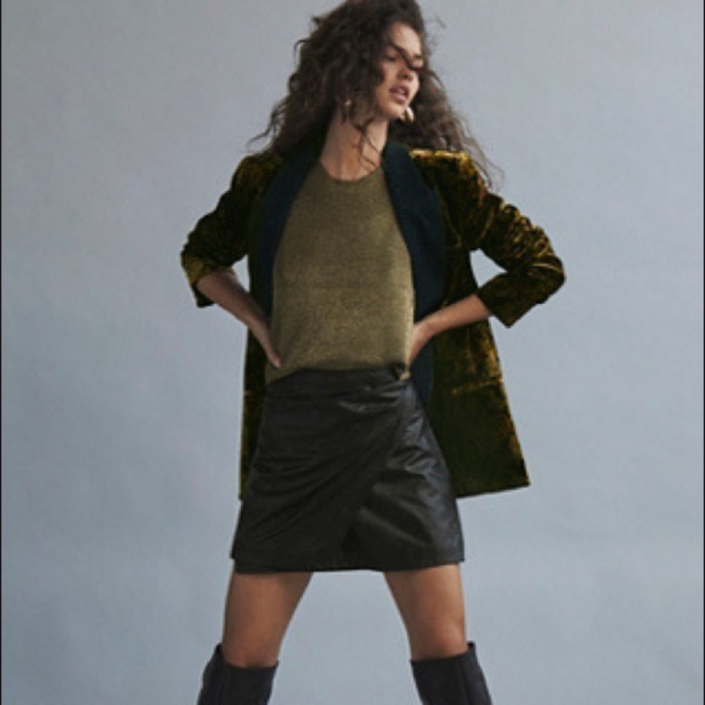 Free People Fake Out Faux Wrap Skirt